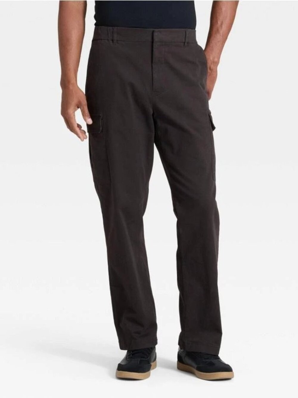 NWT Men's Goodfellow Size Medium Vintage Straight Leg Brown Cargo Pants